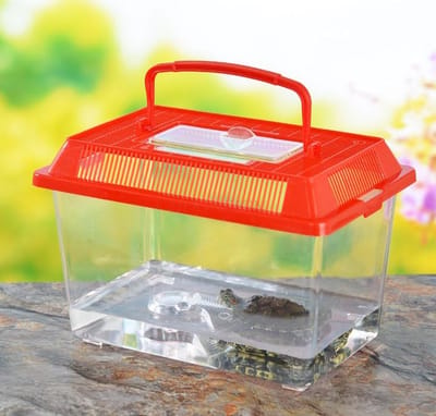 Schildpad Doos Huisdier Doos Hamster Reptiel Kweekdoos Klein Draagbaar Goudvis red