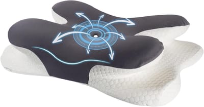 TopChoice® Hoofdkussen Nekklachten - Ergonomisch Kussen - Memoryfoam Kussen - 60x40x10cm - Grijs