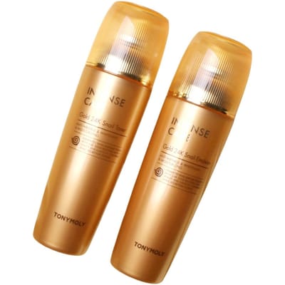 TONYMOLY Intense Care Gold 24K Snail Huidverzorging Set met 2 Items - Premium Snail Mucin & 24K Goud Huidherstel Duo beige