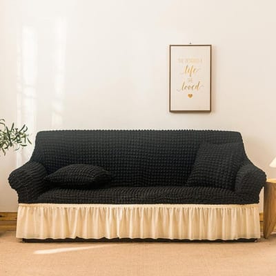 Dikkere Stof Rok Bankhoes Hoge Kwaliteit Spandex Stretch Antislip Bankbankhoezen Voor Eetkamer 1 /2 /3 /4 Zits Set 1Seater 90-140cm