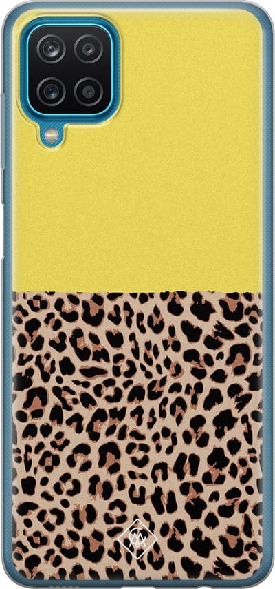 Casimoda® hoesje - Geschikt voor Samsung A12 - Luipaard Geel - Backcover - Siliconen/TPU - Geel