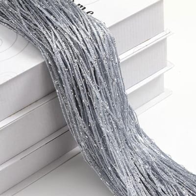 1x2M Glanzende Kwastje Zilveren Lijn String Gordijn Volant Woonkamer Divider Bruiloft DIY Home Decor zilver