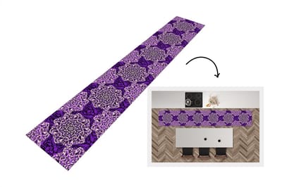 Keukenloper - Loper keuken - Roos - Paars - Patronen - Barok - 300x50 cm - Keukenloper vinyl