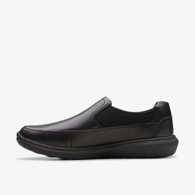 Watchet Stap Zwarte Leren Schoenen