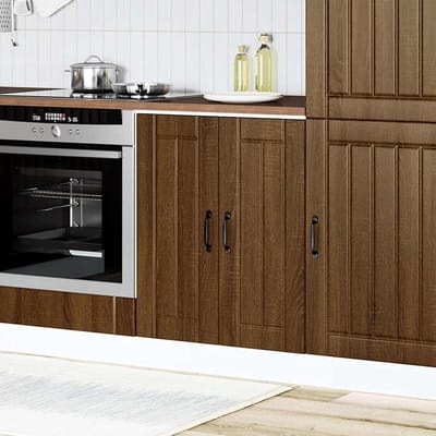 Onderkast Spoelbak - Keukenkast Keukenmeubel - Keuken Organiseren - Verstelbare Pootjes - 60 x 46 x 815 cm - Bruin Eiken