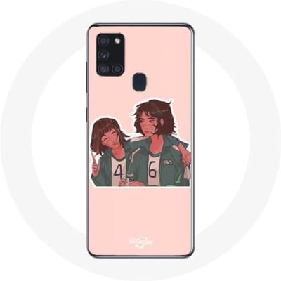 Samsung Galaxy A21S Hoesje Inktvis Spel Ji Yeong en Kang Sae Byeok