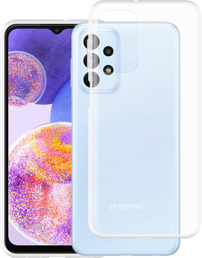 Cazy hoesje geschikt voor Samsung Galaxy A23 Hoesje Siliconen - Flexibele Case - Transparant