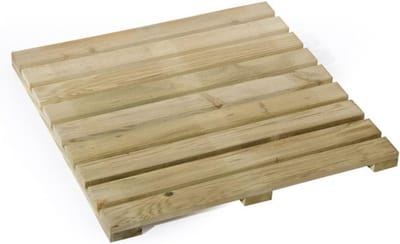 Houten Terrastegel - Modulaire Tuintegel - Buiten Terras - Geïmpregneerd Hout - 50x50 cm - Natuurhout