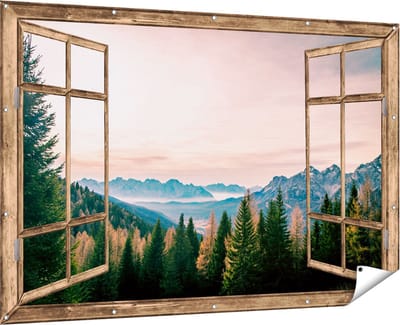 Gards Tuinposter - 90x60 cm - Tuindoek - Tuindecoratie - Wanddecoratie buiten - Tuinschilderij