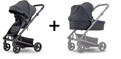 Mutsy Nexo Plus 2-in-1 Kinderwagen - Reiswieg en Zitje inbegrepen - Compact - Lichtgewicht Frame - North Black