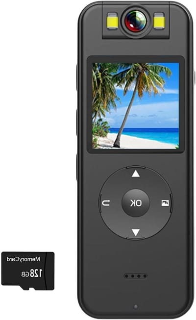 Mini Body Camera - Draagbare Recorder - Beveiliging Werk - 180° Draaibare Lens - 4K HD - Zwart