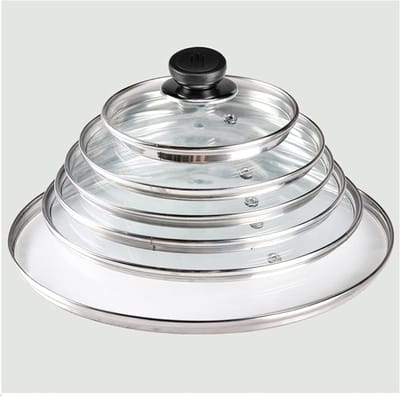 Pannendeksel - Universeel Deksel - Koken en Bakken - Hittebestendig Handvat - 22 cm - Metaal