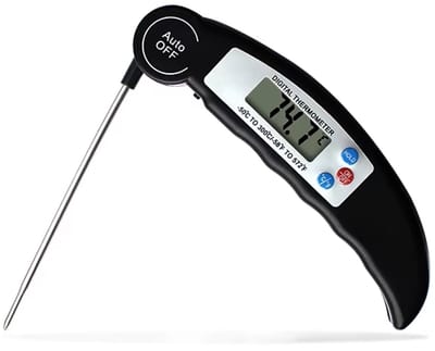 Actie4you® - Voedselthermometer - Digitale Kookthermometer - Vleesthermometer - BQQ thermometer - Inklapbare Kookthermometer Sonde -50°C tot 300°C – Zwart