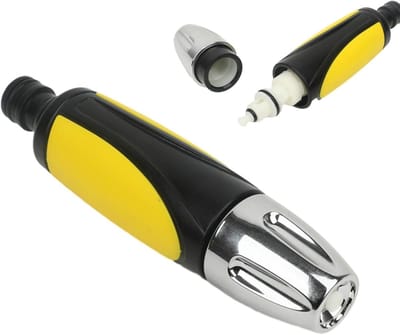 Tuinslang Spuitstuk - Waterpistool - Gazon Besproeien - Verstelbare Straal - 16 cm Lengte - Geel