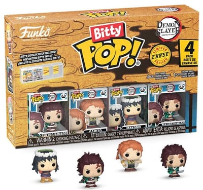 Funko Demon Slayer: Kimetsu no Yaiba Bitty POP! Vinyl Figure 4-Pack Tanjiro 2,5 cm Mini-Figuur - 2cm