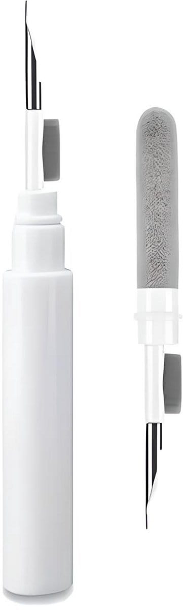 Nereb – Reinigingspen Geschikt voor koptelefoon & Oortjes – 3-in-1 Schoonmaakaccessoire – Wit
