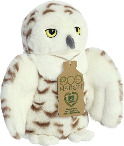 Pluche dieren knuffels sneeuwuil van 20 cm - Knuffeldieren uilen speelgoed