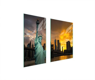 TMK ArtDeko Stadsontwerp - Snijplank - Glas - 75x52 cm