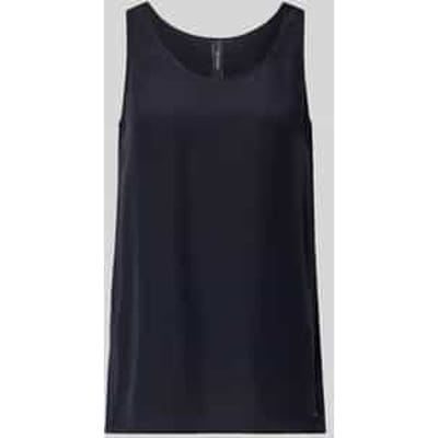 Blouseshirt met ronde hals en labeldetail