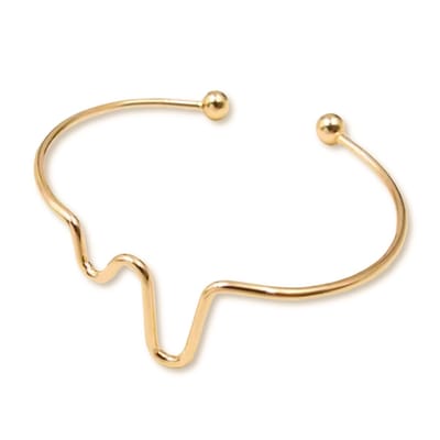 Marama - Armband Heartbeat Goud - goud - hartslag - buigbaar - bangle - verkleurt niet - stainless steel - gold plated