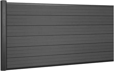 Zichtscherm Tuin - Privacy scherm - Terras Afschermen - WPC Materiaal - 185 cm breed - Antraciet