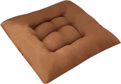 Stoelkussen 40x40 cm Vierkant – Zacht Zitkussen voor Eetkamerstoel, Bureaustoel, Fauteuil en Woonkamer - Bruin
