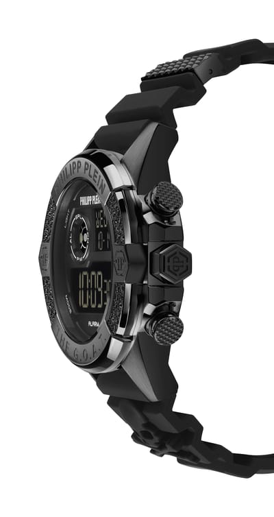Philipp Plein The G.O.A.T. PWFAA0521 Horloge - Siliconen - Zwart - Ø 44 mm