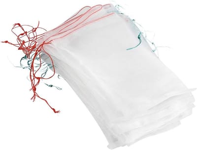 50 Stuks Herbruikbare Fruitbeschermzakjes Nylon Net met Trekkoord voor Planten en Bloemen