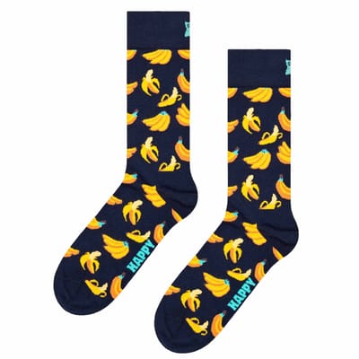 Happy Socks 3paar sokken - Heren & Dames - Maat 41-46 - eten, fruit, banaan