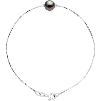 Chain Armband met Pearl Ronde 8-9 mm TAHITI 925
