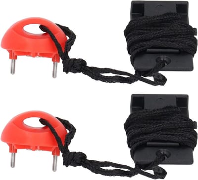 Veiligheidsschakelaar Loopband - Noodstopapparaat - Veilig Trainen - Automatische Bescherming - 92 cm Touwlengte - Zwart