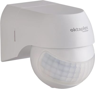 Bewegingsmelder Draaibaar buiten IP44 180° 12m Bereik Wit
