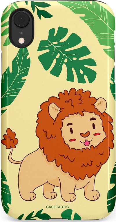 Casetastic Hoesje Geschikt voor Apple iPhone Xr - Stijlvolle Beschermende Duo-layer Case - Jungle Leeuw Ontwerp