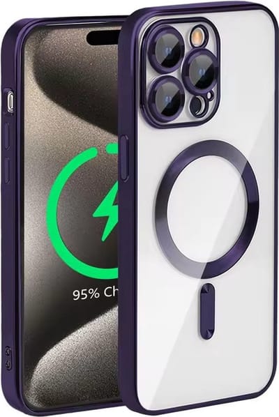 TG Techgrip - Hoesje Geschikt voor iPhone 10/X/Xs Magsafe Compatible Donkerpaars - Back Cover Hoesje met ingebouwde 9H HD camera glas bescherming - Donkerpaars Hoes Geschikt voor iPhone 10/X/XS