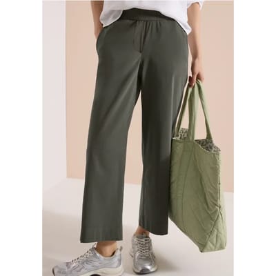 7/8 High Waist broek met wijde pijpen in Loose Fit
