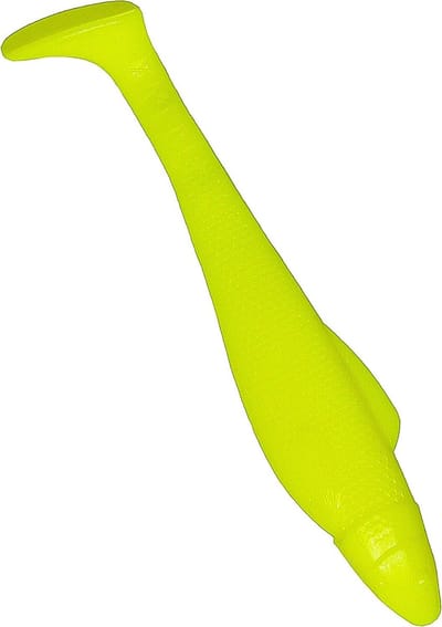 Rubberen Vissen - Kunstaas Zacht Plastic - Roofvis Vissen - Schopstaart Actie - 10 cm - Chartreuse