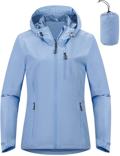 Dailygoods- Regenjas Dames Waterdicht 10.000 mm - Ademend - Opvouwbaar - Sportjack - Functionele Jas - Ventilatieopeningen - Fietsjack