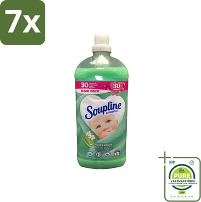 7 x Soupline - Wasverzachter - Aloë Vera Concentraat - 77 Wasbeurten - Grootverpakking - Wasverzachter - Aloë Vera - Wasverzachter Concentrat - Zachte Kleding - Frisse Geur