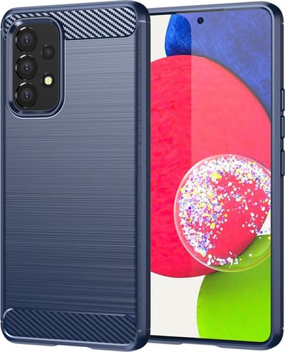 Coverup Hoesje - Geschikt voor Samsung Galaxy A53 Hoesje - Coverup Armor Brushed TPU Back Cover - Blauw