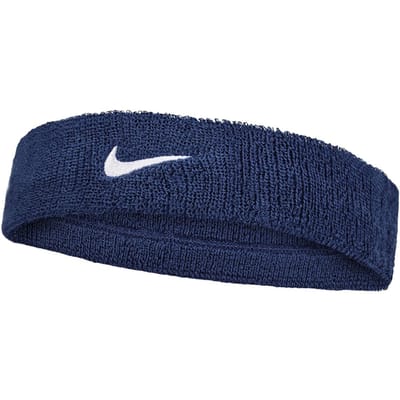 Nike Klassieke Swoosh Hoofdband (Marine / Wit)