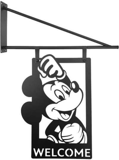 Disney Home Metal Door Sign / Metalen Deurbord - Welcome - Mickey Mouse
