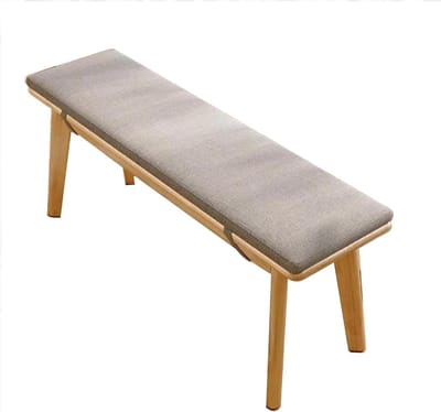 Houten Eetbank - Gestoffeerde Bank - Bij de Eettafel - Gemaakt van Rubberhout - 100 cm Lengte - Houtkleur