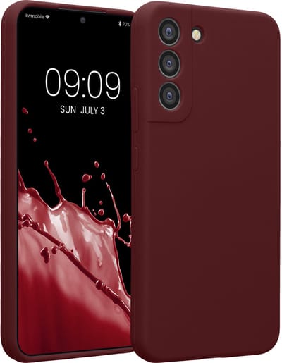 kwmobile telefoonhoesje geschikt voor Samsung Galaxy S22 Plus - TPU backcover met siliconen coating - Smartphone case in bordeaux-violet