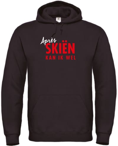 Après skiën kan ik wel wintersport hoodie zwart 3XL - soBAD. | Foute apres ski outfit | kleding | verkleedkleren | wintersporttruien | wintersport dames en heren