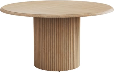 DMG Supply Ronde Eettafel - 120 cm - Bruin - 4 tot 6 Personen - Moderne Stijl - Spaanplaat - Kolompoot