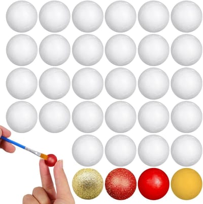 100 Stuks Styrofoam Bollen voor Kerstdecoratie en DIY Knutselprojecten - 2 cm Solid