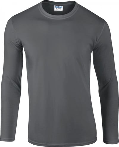 Gildan Softstyle® Euro Fit Adult Long Sleeve T-shirt GI64400 - Charcoal - XXL
