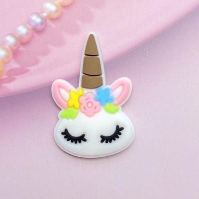 12 stuks Schattige Mini Eenhoofd PVC flexibele lijm Platte achterkant DIY Scrapbook Versiering Telefoon Knutseldecoratie E98