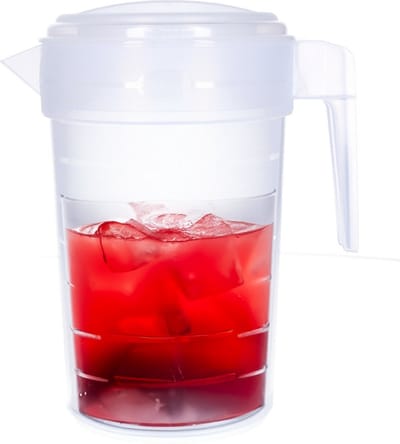 Plasticforte Waterkan - 2L - transparant - met deksel - kunststof - schenkkan