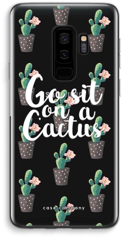 Case Company® - Hoesje geschikt voor Samsung Galaxy S9 Plus hoesje - Cactus quote - Soft Cover Telefoonhoesje - Bescherming aan alle Kanten en Schermrand